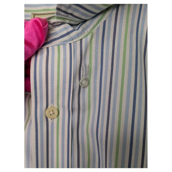 Eddie Bauer Men's Wrinkle Resistant Striped Button Down Dress Shirt Size LT - Picture 15 of 16